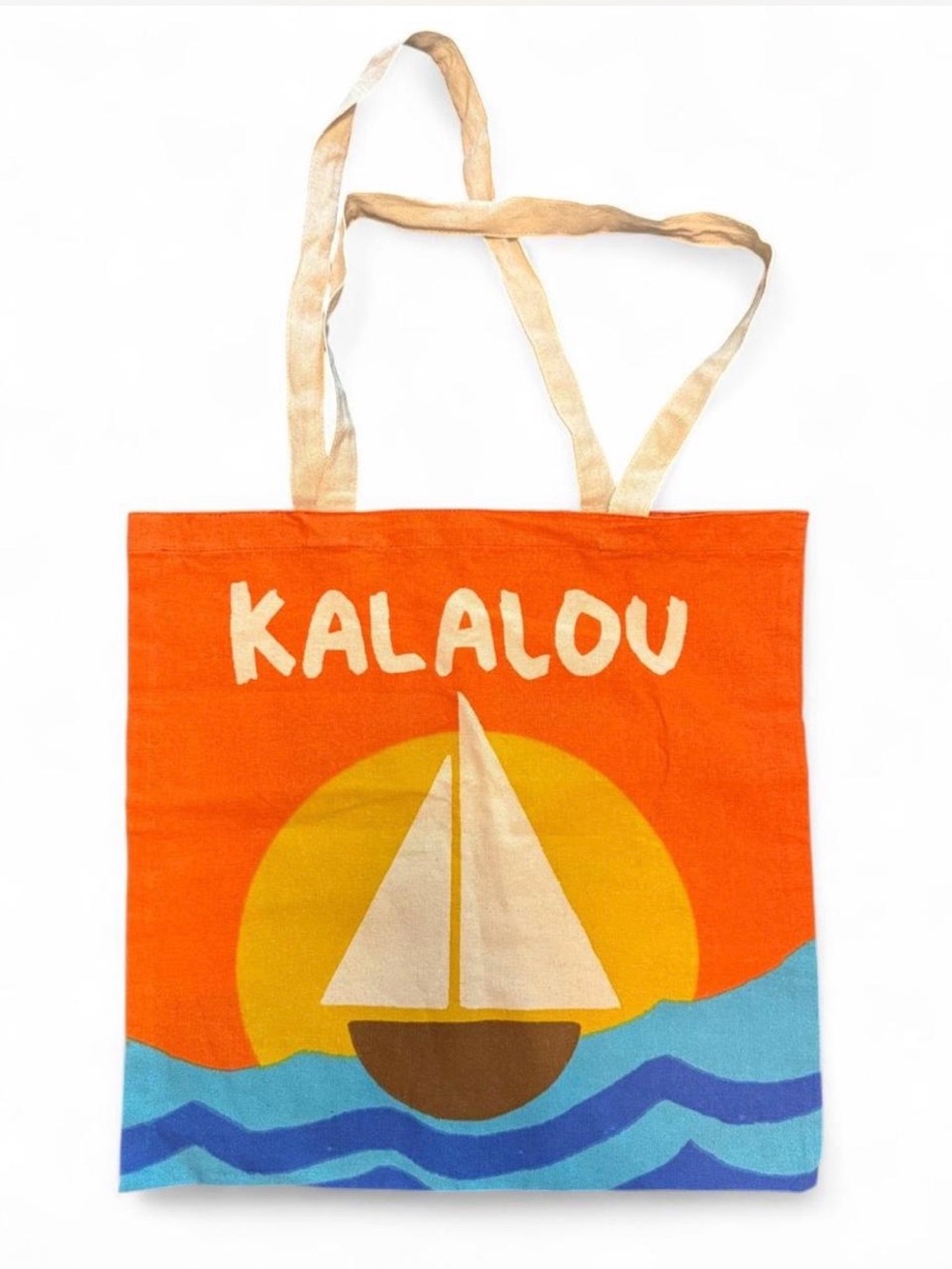KALALOU canvas tote. New condition. Lightweight, same design on both sides.